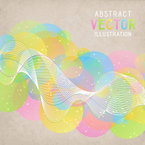 Universal Abstrakt Bakgrund Med Färgglada Cirklar Och Vita Påfyllnadsrader Pastellfärger — Stock vektor