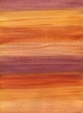 Soyut parlak çizilmiş suluboya kahverengi, turuncu ve sarı, arka plan çizgili. Islak boya Aquarelle doku.
