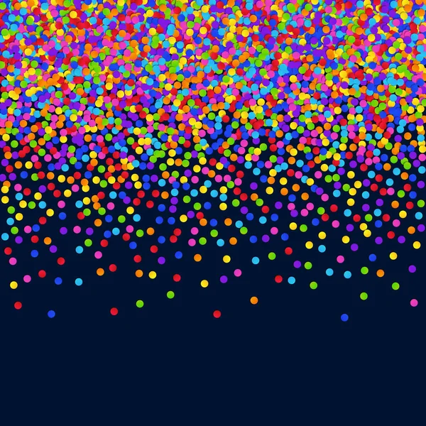 Confettis aléatoires abstraits universels colorés sur fond sombre B — Image vectorielle