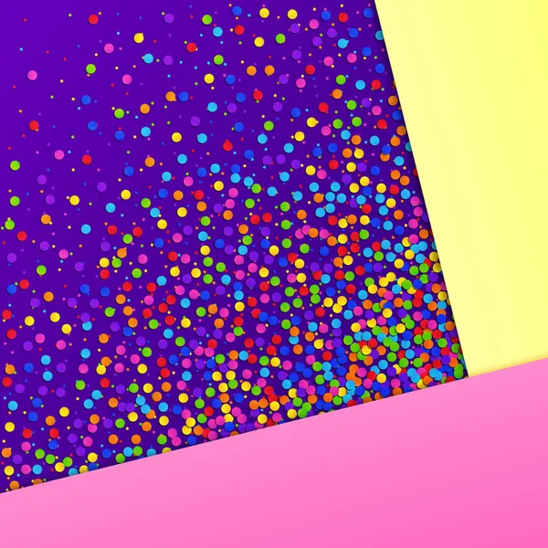 Universel abstrait coloré réaliste Confetti fond avec P — Image vectorielle