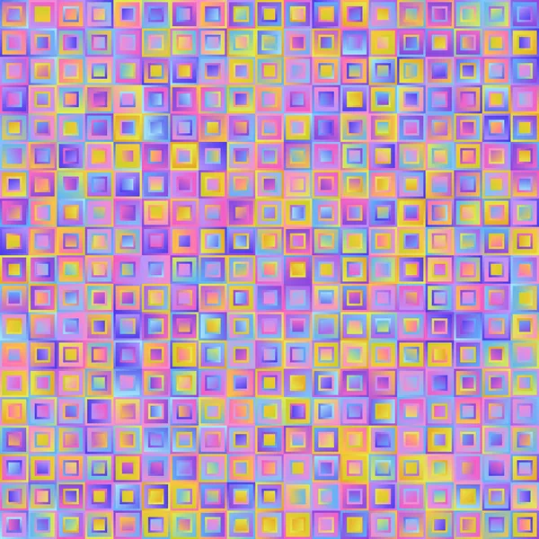 Geometrische Universelle Abstrakte Pastellverläufe Nahtloses Muster Von Quadraten Aus Blauen — Stockvektor