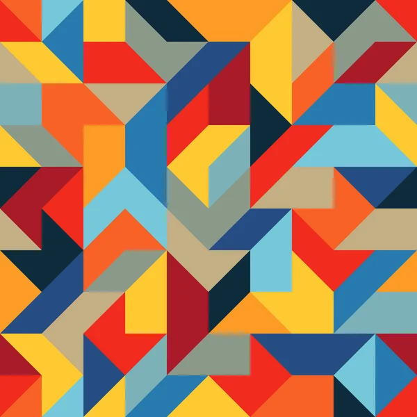 Basit Geometrik Şekillerin Renklerin Uyumlu Birleşimiyle Soyut Kusursuz Düzeni.