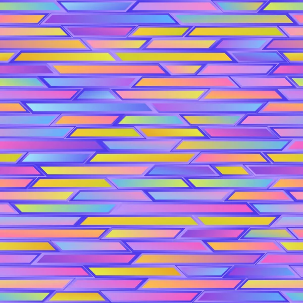 Patrón Sin Costura Rayado Pastel Abstracto Formas Geométricas Asimétricas Gradiente — Vector de stock