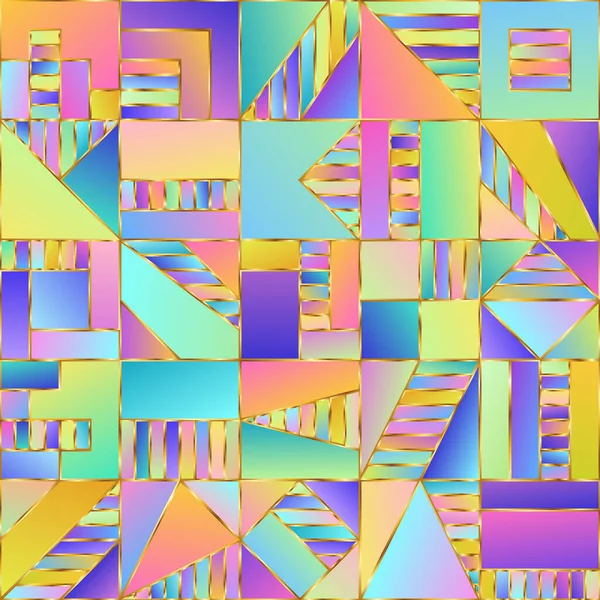 Nahtloses Muster Einfacher Grafischer Geometrischer Formen Pastellfarbene Quadrate — Stockvektor