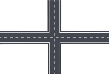 Düz kesişim vektör illüstrasyonuName