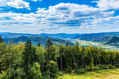 Dağların tepesinden Karpatlar 'ın manzarası