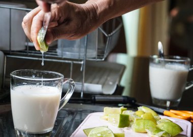 Erkek elini kireç Soya süt İçecek