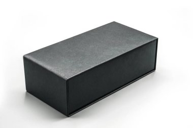 Deri kutu izole mockup beyaz arka plan