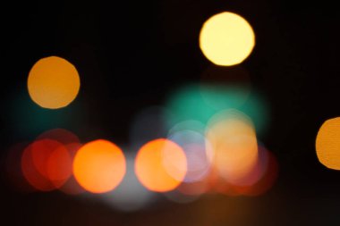 renkli sokak daire bokeh hafif koyu arka plan