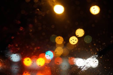 renkli sokak daire bokeh hafif koyu arka plan