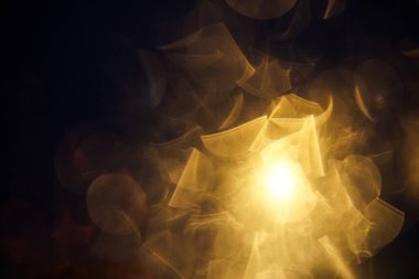 sarı ışık bokeh koyu arka plan