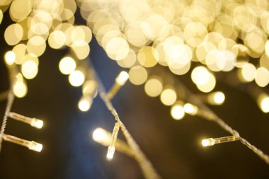 sarı ışık bokeh daire Noel dekorasyon led ampul