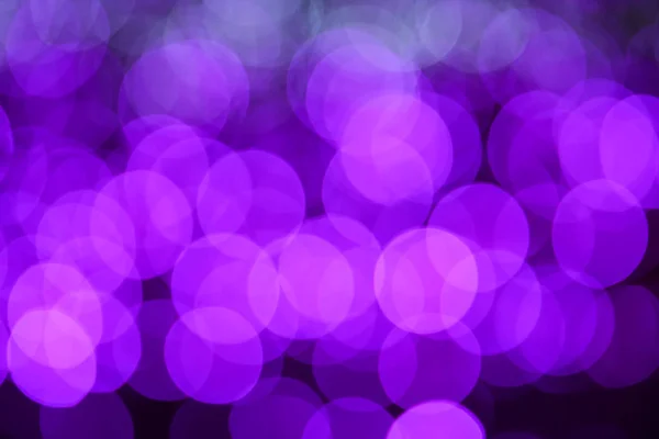 Roxo Rosa Luz Bokeh Círculo Natal Decoração Levou Bulbos — Fotografia de Stock