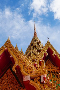 Kaplan mağara tapınağı, wat tham sua, büyük buda görüntü, stupa, dağ tarafından pagoda, Tayland