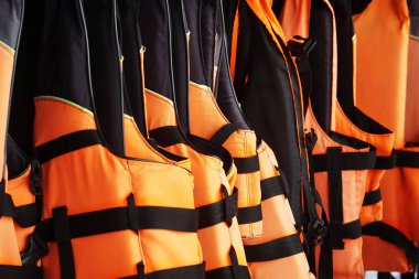 yeni turuncu siyah can yeleği