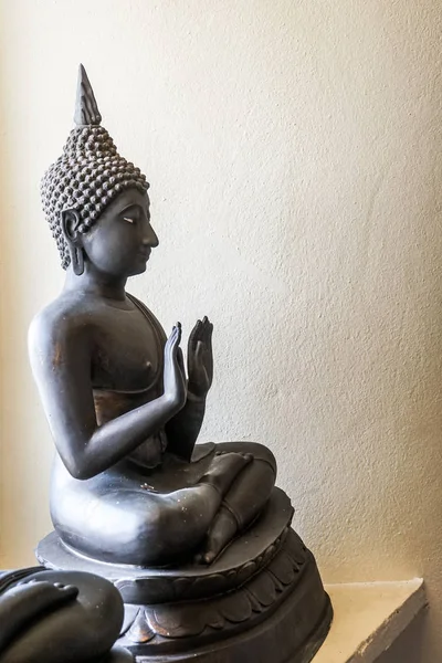 Estatua Imagen Buddha Sagrado Negro —  Fotos de Stock