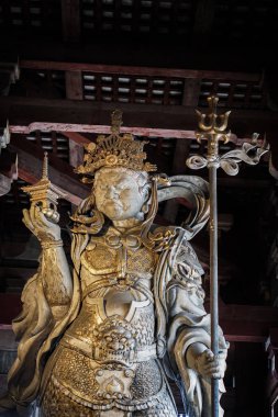 Todaiji tapınağında buda görüntü heykeli tanrıça, Nara, Japonya