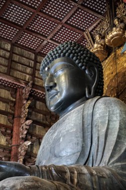 Todaiji tapınağında buda görüntü heykeli tanrıça, Nara, Japonya