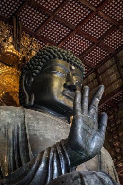Todaiji tapınağında buda görüntü heykeli tanrıça, Nara, Japonya