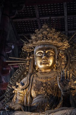 Todaiji tapınağında buda görüntü heykeli tanrıça, Nara, Japonya