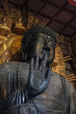 Todaiji tapınağında buda görüntü heykeli tanrıça, Nara, Japonya