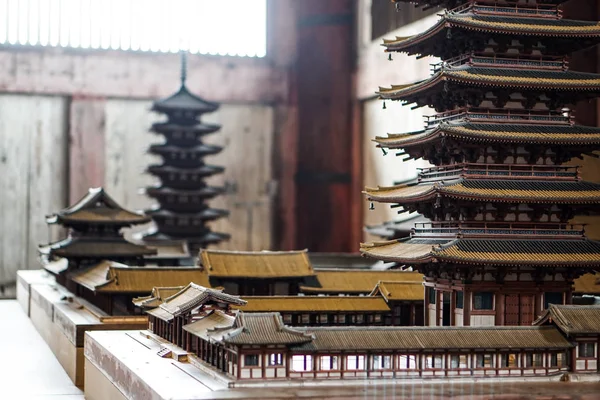 Japão Casa Tradicional Modelo Pagode Templo Residencial — Fotografia de Stock