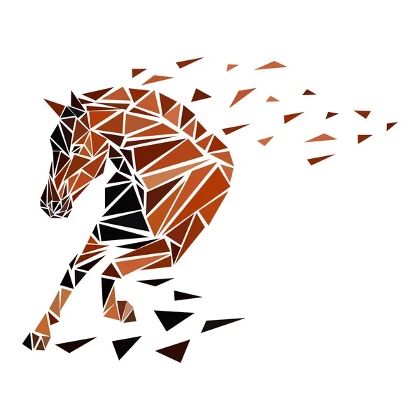 Cavalo galopante, partículas — Vetor de Stock