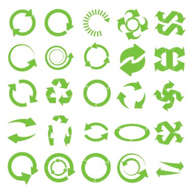 Yeşil yuvarlak geri dönüşüm