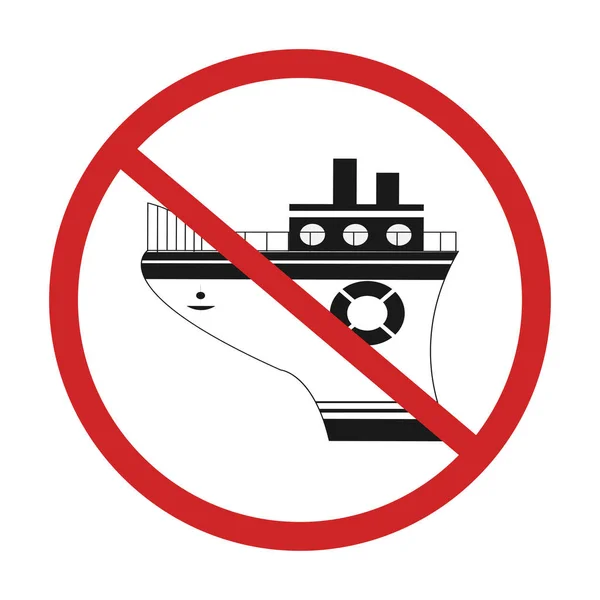 No ship icon — Stock Vector