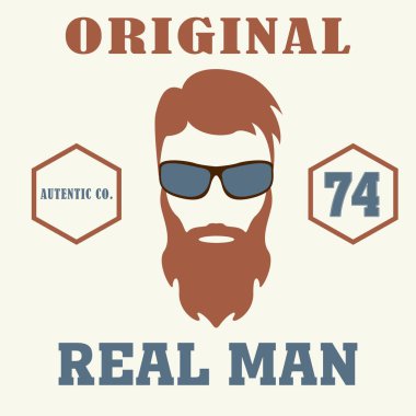 gerçek erkek t-shirt tasarım vektör simge Kuaför