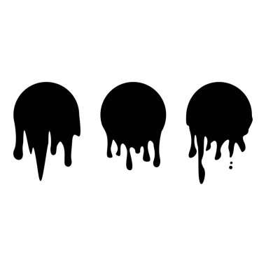 Damla etiket veya boya daire etiketler vektör tasarımı