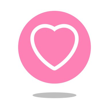 Basit aşk düğme. Tasarlamak vektör gibi sosyal medya