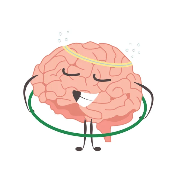 Cerveau caractéristiquesathlète gymnaste faire des exercices sportifs et différentes activités — Image vectorielle