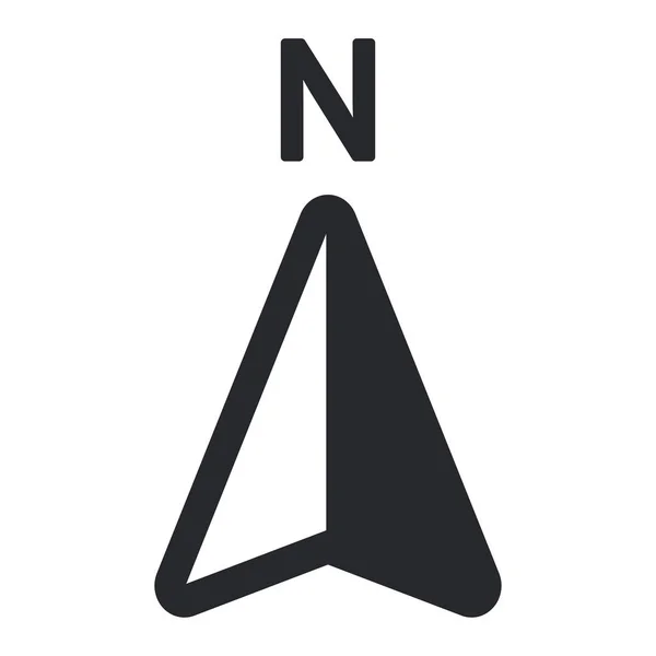 Ícone de seta norte. GPS navegador mapa logotipo design — Vetor de Stock