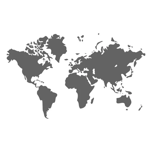 Карта мира. Символ векторной географии Земли — стоковый вектор