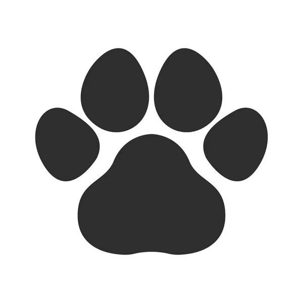 Schwarze Katzen- und Hundetierpfote. Haustier Fußabdrücke Symbol Vektor-Design — Stockvektor