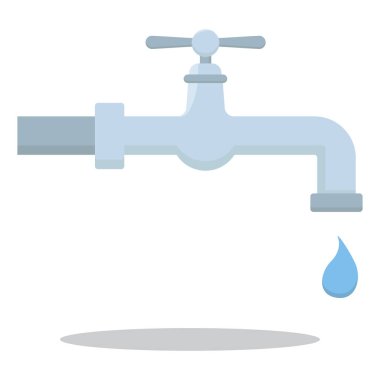 Damla tasarım illüstrasyon vektörü ile su musluğu