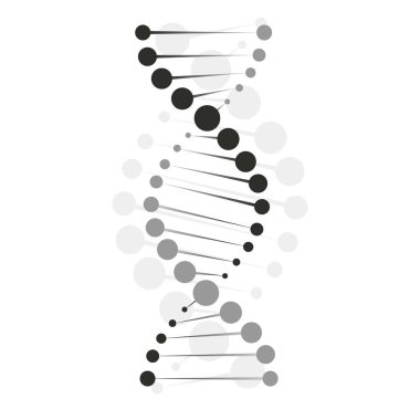 DNA simgesi kromozom molekülü vektör tasarım simgesi