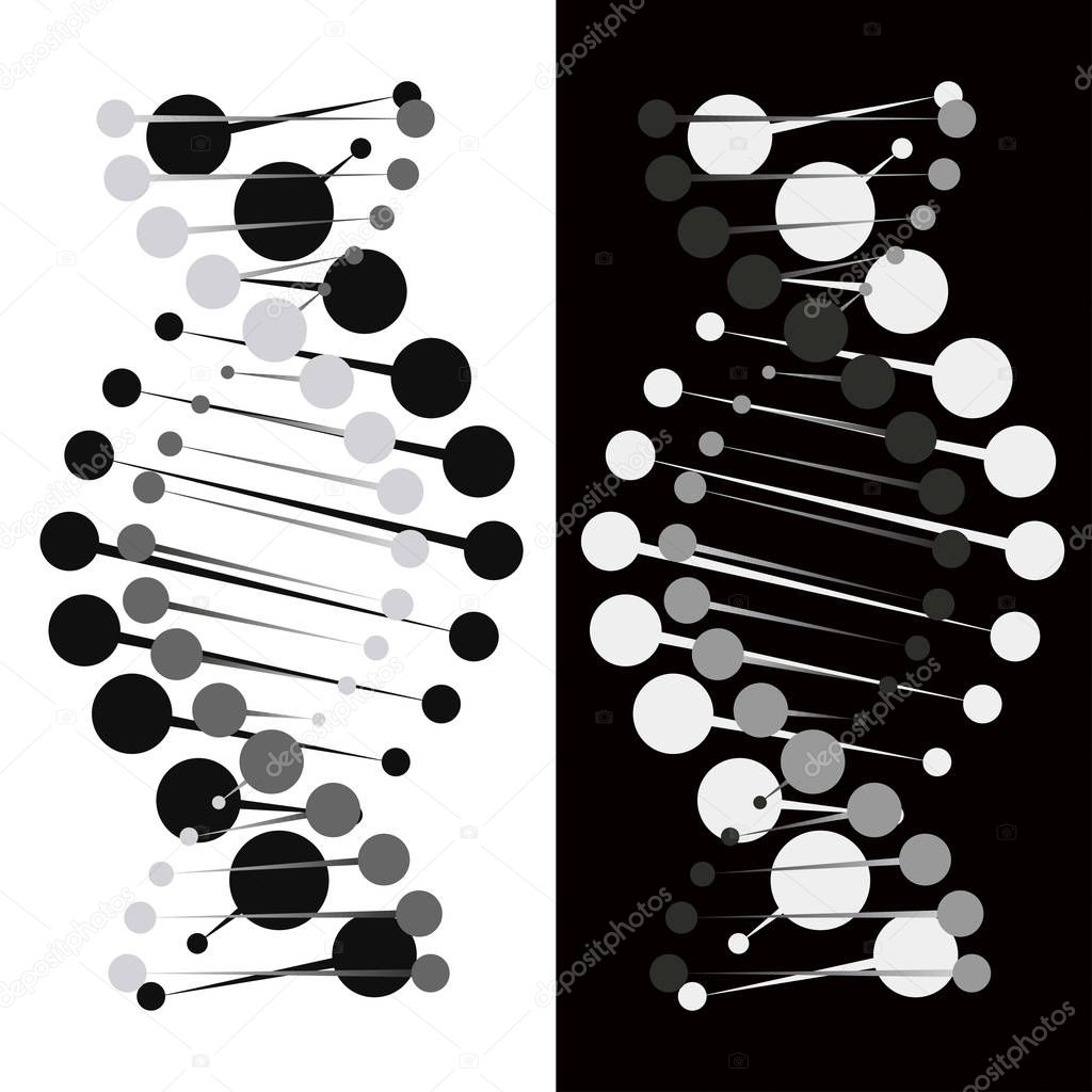 DNA icon set design vector graphic medical illustration