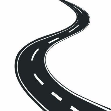 Perspektif tasarım vektör illüstrasyon gezisi yol