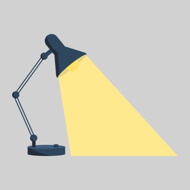 Masa ofis masaüstü lamba aydınlatma. Parlak iş