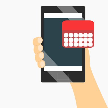 cep telefonu veya elektronik bülten tasarımında posta iletisi veya takvim hatırlatıcısı