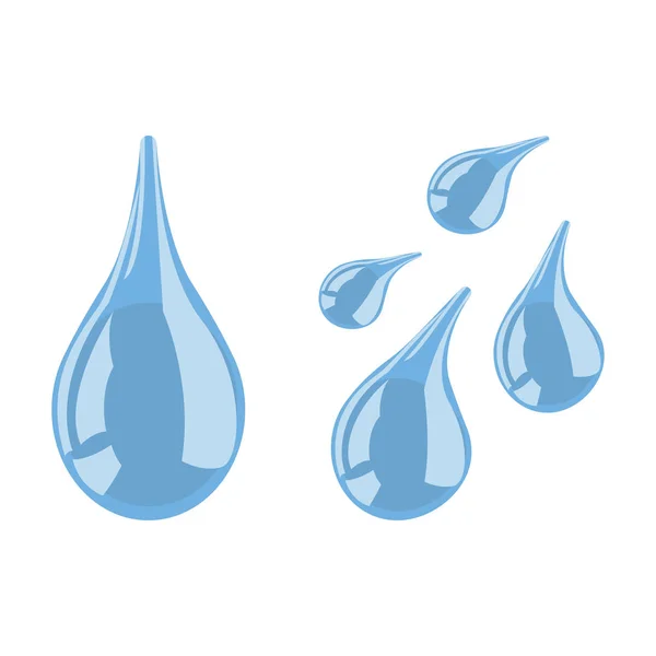 Tropfen Wasser Set Icon Vektor-Design — Stockvektor
