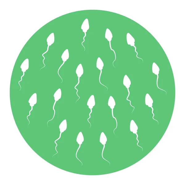 Esperma definido. Espermatozóides saudáveis normais. Saúde do homem reprodutivo —  Vetores de Stock