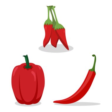 Çan, kırmızı baharat ve kırmızı biber ikonu.