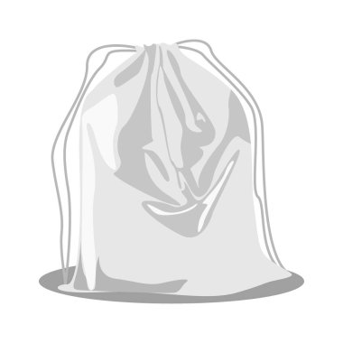 Ayakkabılar için sırt çantası. Beyaz sırt çantası. Spor tekstil çantası, ip dolu ayakkabı kesesi.