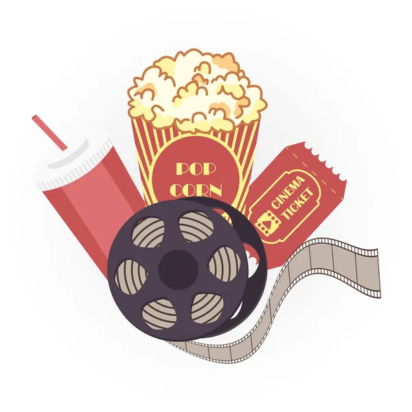 Cinema conjunto ícone design vetor ilustração isolado —  Vetores de Stock