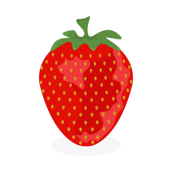 Erdbeer-Symbol. Konzept für Obst und Bio-Lebensmittel — Stockvektor