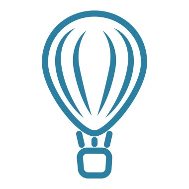 Hava balonu taşıma ikonu. Aerostat simge tasarım vektörü