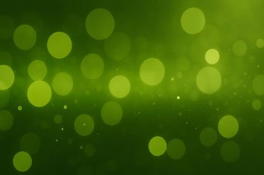 Koyu gradyan arkaplan üzerinde yeşil Bokeh ışık dairelerinin 4K görüntüsü, tasarım, sunumlar ve ortam dijital medya görselleri için ideal.